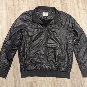 Lescon Men's Black Windbreaker Jacket Size L Lightweight Casual Regular Fit